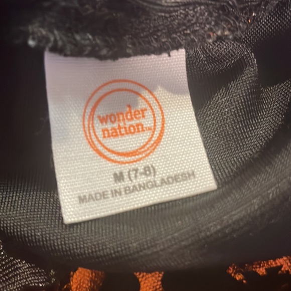 Girls Foil Print Mesh Halloween Skirt - Picture 7 of 10